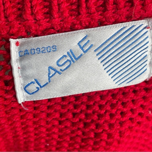 Vintage 1980s acrylic blend cute Christmas knit sweater size small - Picture 7 of 9